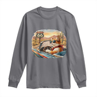 Route Highway 66 Cat Long Sleeve Shirt Americana Road Trip