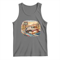 Route Highway 66 Cat Tank Top Americana Road Trip