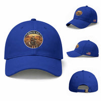 Route Highway 66 Motorcycle Cat Baseball Cap Road Trip Adventure