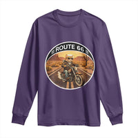 Route Highway 66 Motorcycle Cat Long Sleeve Shirt Road Trip Adventure
