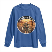 Route Highway 66 Motorcycle Cat Long Sleeve Shirt Road Trip Adventure