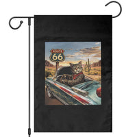 Funny Route Highway 66 Cat Lover Garden Flag Mother Road Travel Gift