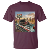 Funny Route Highway 66 Cat Lover T Shirt Mother Road Travel Gift