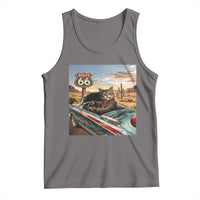 Funny Route Highway 66 Cat Lover Tank Top Mother Road Travel Gift