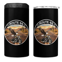 Route Highway 66 Motorcycle Eagle 4 in 1 Can Cooler Tumbler Americana Adventure