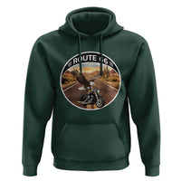 Route Highway 66 Motorcycle Eagle Hoodie Americana Adventure