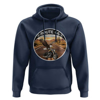 Route Highway 66 Motorcycle Eagle Hoodie Americana Adventure