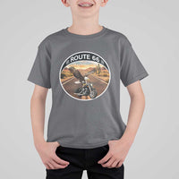 Route Highway 66 Motorcycle Eagle T Shirt For Kid Americana Adventure
