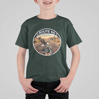Route Highway 66 Motorcycle Eagle T Shirt For Kid Americana Adventure