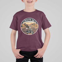 Route Highway 66 Motorcycle Eagle T Shirt For Kid Americana Adventure