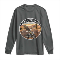 Route Highway 66 Motorcycle Eagle Long Sleeve Shirt Americana Adventure