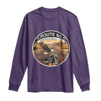 Route Highway 66 Motorcycle Eagle Long Sleeve Shirt Americana Adventure