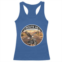 Route Highway 66 Motorcycle Eagle Racerback Tank Top Americana Adventure