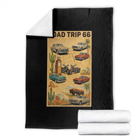 Vintage Route Highway 66 Road Trip Poster Throw Blanket Open Road Adventure