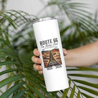 Route Highway 66 Mother Road Skinny Tumbler Vintage Distressed Road Trip Adventure