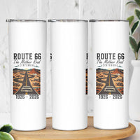 Route Highway 66 Mother Road Skinny Tumbler Vintage Distressed Road Trip Adventure