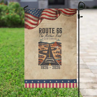 Route Highway 66 Mother Road Garden Flag Vintage Distressed Road Trip Adventure