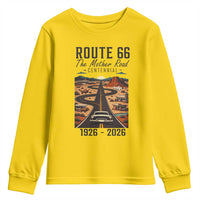 Route Highway 66 Mother Road Youth Sweatshirt Vintage Distressed Road Trip Adventure