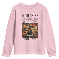 Route Highway 66 Mother Road Youth Sweatshirt Vintage Distressed Road Trip Adventure
