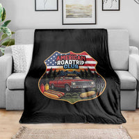 Route Highway 66 Throw Blanket Vintage American Roadtrip Club Road Trip