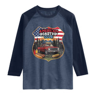 Route Highway 66 Raglan Shirt Vintage American Roadtrip Club Road Trip