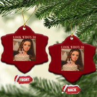 Look Who's 30 Ceramic Ornament Funny Birthday Doll Face Meme