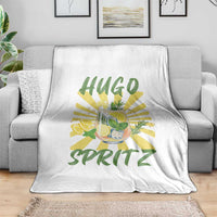 Hugo Spritz Throw Blanket Funny Tropical Cocktail Vacation
