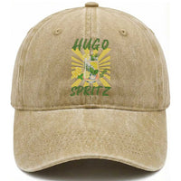Hugo Spritz Washed Cotton Baseball Cap Funny Tropical Cocktail Vacation
