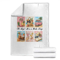 Oh Sip It Is A Girls Trip Throw Blanket Beach Trip Best Friends Gift