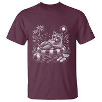 Funny Beach Vacation Trash Panda T Shirt Summer Raccoon Graphic