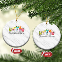 Funny Summer Plans Ceramic Ornament Refreshing Tropical Cocktail Lover Gift