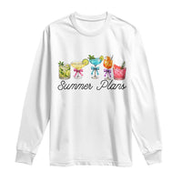 Funny Summer Plans Long Sleeve Shirt Refreshing Tropical Cocktail Lover Gift
