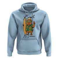 Bruh Its Summer Hoodie Funny Capybara Surfer Beach Vacation Gift