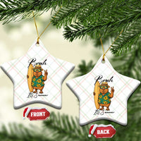 Bruh Its Summer Ceramic Ornament Funny Capybara Surfer Beach Vacation Gift