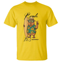 Bruh Its Summer T Shirt Funny Capybara Surfer Beach Vacation Gift