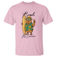 Bruh Its Summer T Shirt Funny Capybara Surfer Beach Vacation Gift
