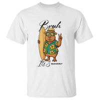 Bruh Its Summer T Shirt Funny Capybara Surfer Beach Vacation Gift