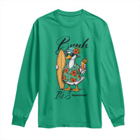 Bruh Its Summer Long Sleeve Shirt Funny Hawaiian Goose Surfer Graphic