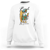 Bruh Its Summer Sweatshirt Funny Hawaiian Goose Surfer Graphic