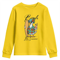 Bruh Its Summer Youth Sweatshirt Funny Hawaiian Goose Surfer Graphic