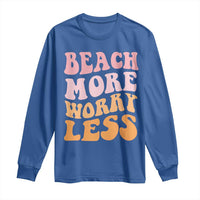Beach More Worry Less Long Sleeve Shirt Boho Summer Vacation