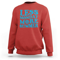 Less Monday More Summer Sweatshirt Retro Beach Seashell Graphic