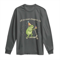 Off To Start Chapter 35 Long Sleeve Shirt Funny Frog Scooter 35th Birthday Gift