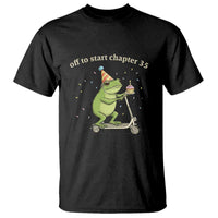 Off To Start Chapter 35 T Shirt Funny Frog Scooter 35th Birthday Gift