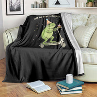 Off To Start Chapter 25 Throw Blanket Funny Frog Scooter 25th Birthday Gift
