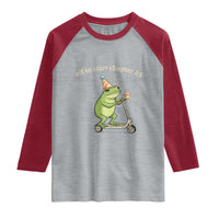 Off To Start Chapter 25 Raglan Shirt Funny Frog Scooter 25th Birthday Gift