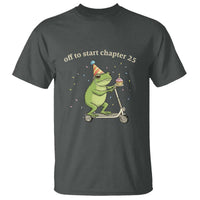 Off To Start Chapter 25 T Shirt Funny Frog Scooter 25th Birthday Gift