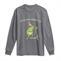 Off To Start Chapter 21 Long Sleeve Shirt Funny Frog Scooter 21st Birthday Gift