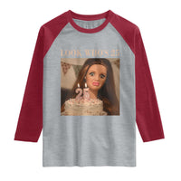 Look Who's 25 Raglan Shirt Funny Birthday Doll Face Meme
