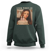 Look Who's 40 Sweatshirt Funny Birthday Doll Face Meme